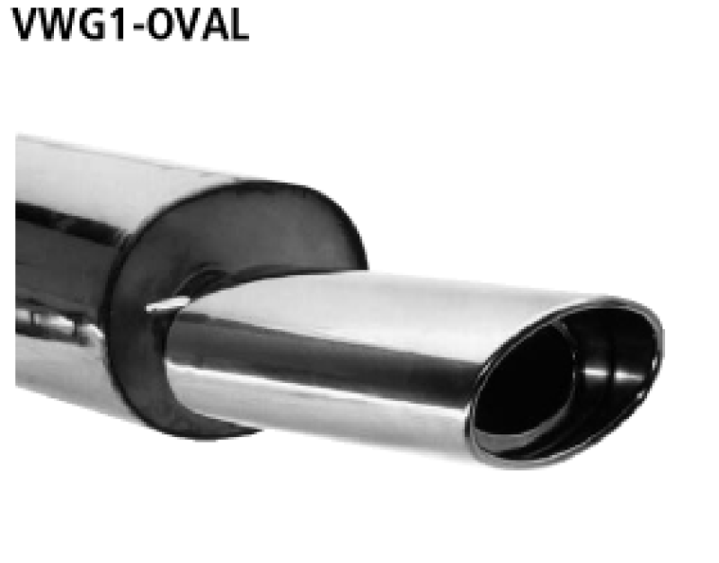 Bastuck Edelstahl Endschalldämpfer VW Scirocco 1 - oval 153 x 95mm